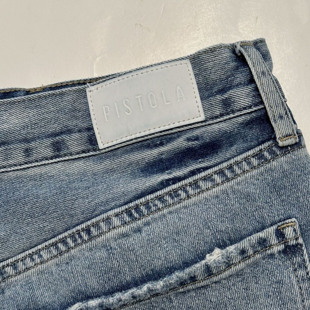 Pistola Cassie High Waist Ripped Crop Straight Leg Jeans In Los Feliz  Size 30 - Picture 13 of 16